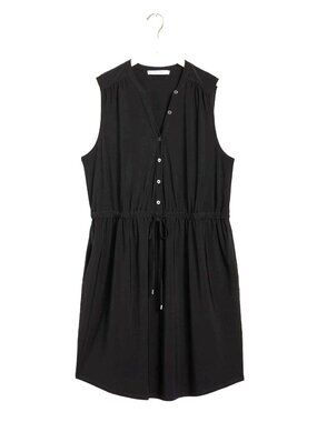 Addition Elle Shirt Dress Womens 0X Sleeveless Jersey Knit w Silver Hardware New